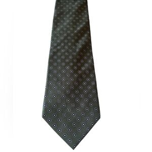Izod Dark Green, Cream and Navy Blue Patterned Tie